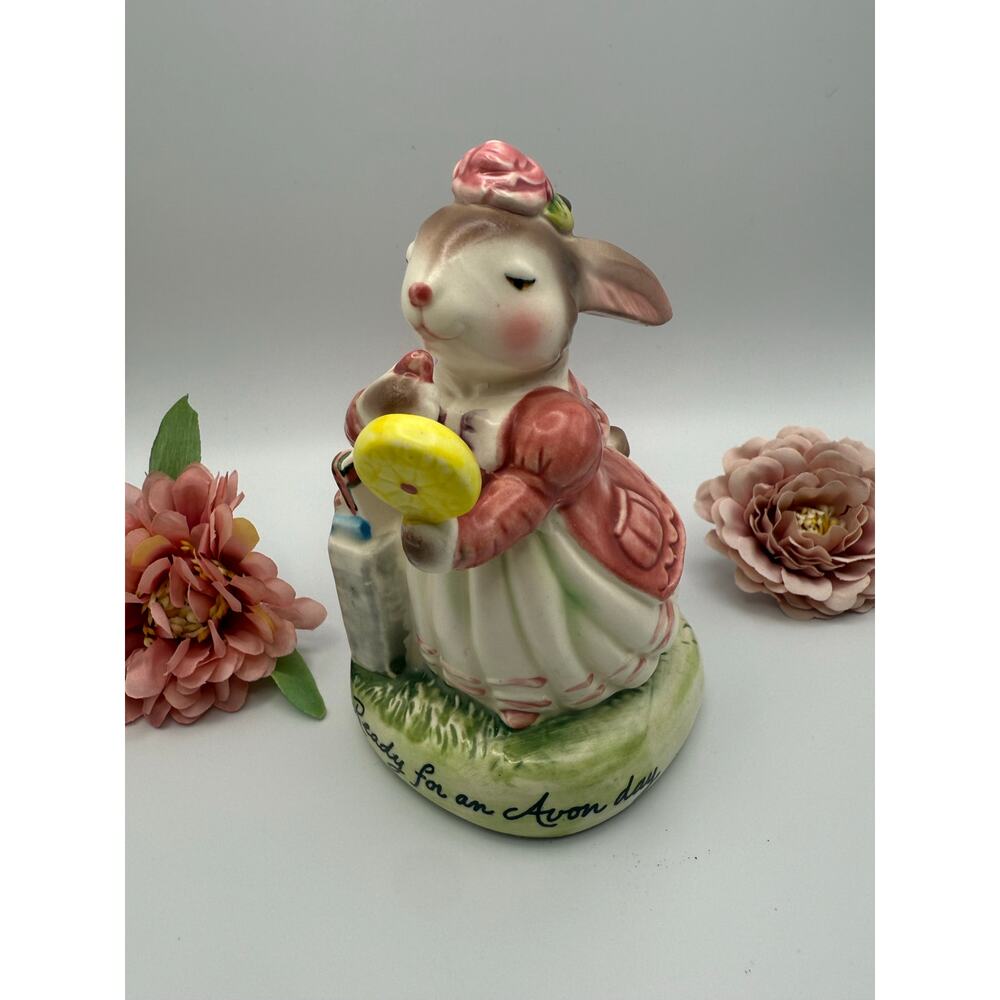 Avon Precious Moments Bunny Rabbit “Ready For An Avon Day” Figurine